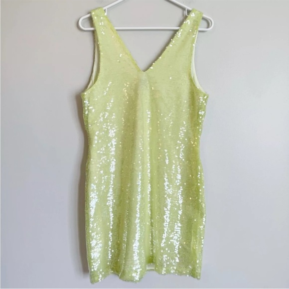 Target Dresses & Skirts - NWT Sparkling Sequin Dress Lime Neon Green. Size M